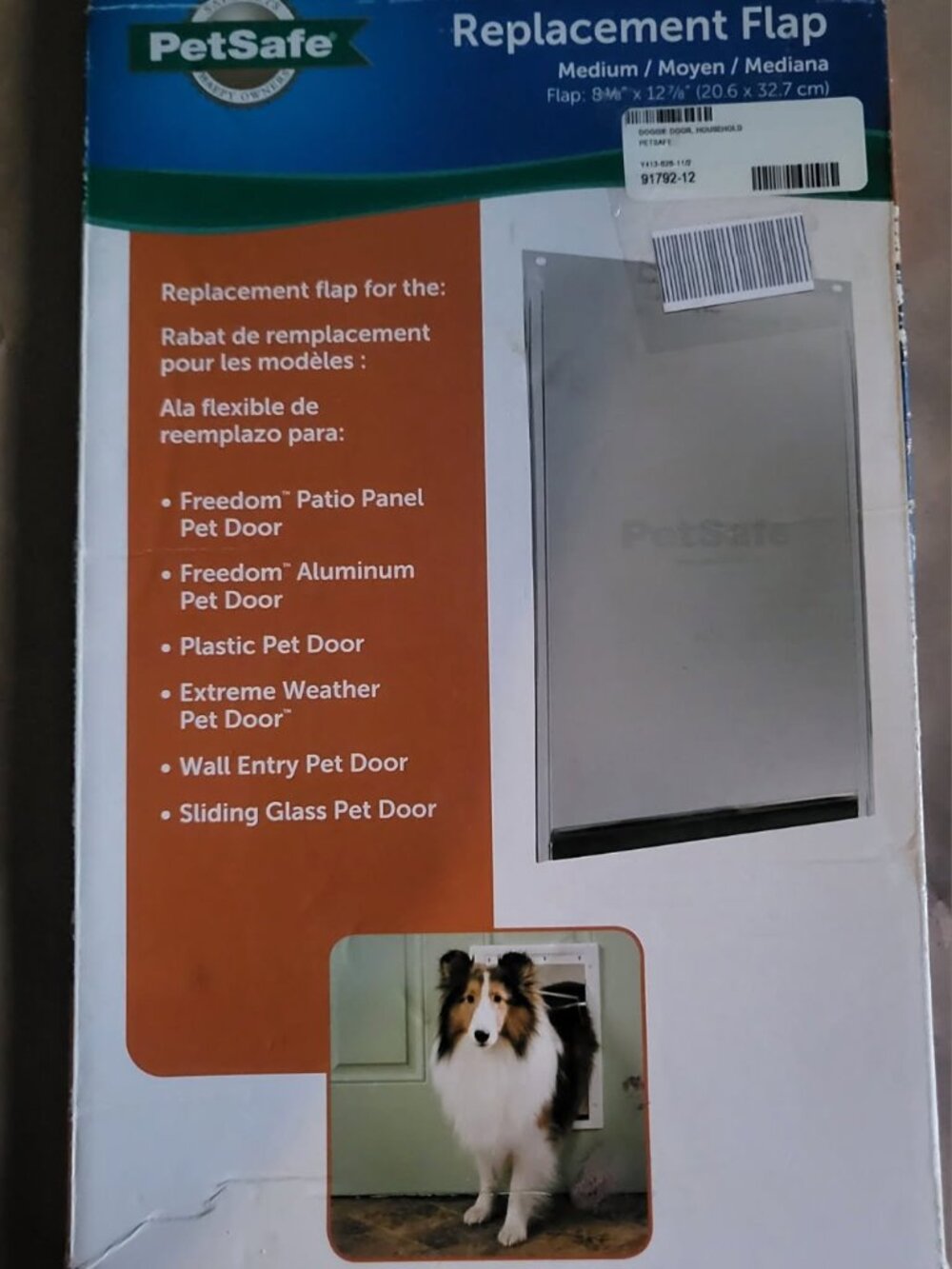 NEW PetSafe Pet Door Replacement Flap, M 12 ⅞" x 8 ⅛"